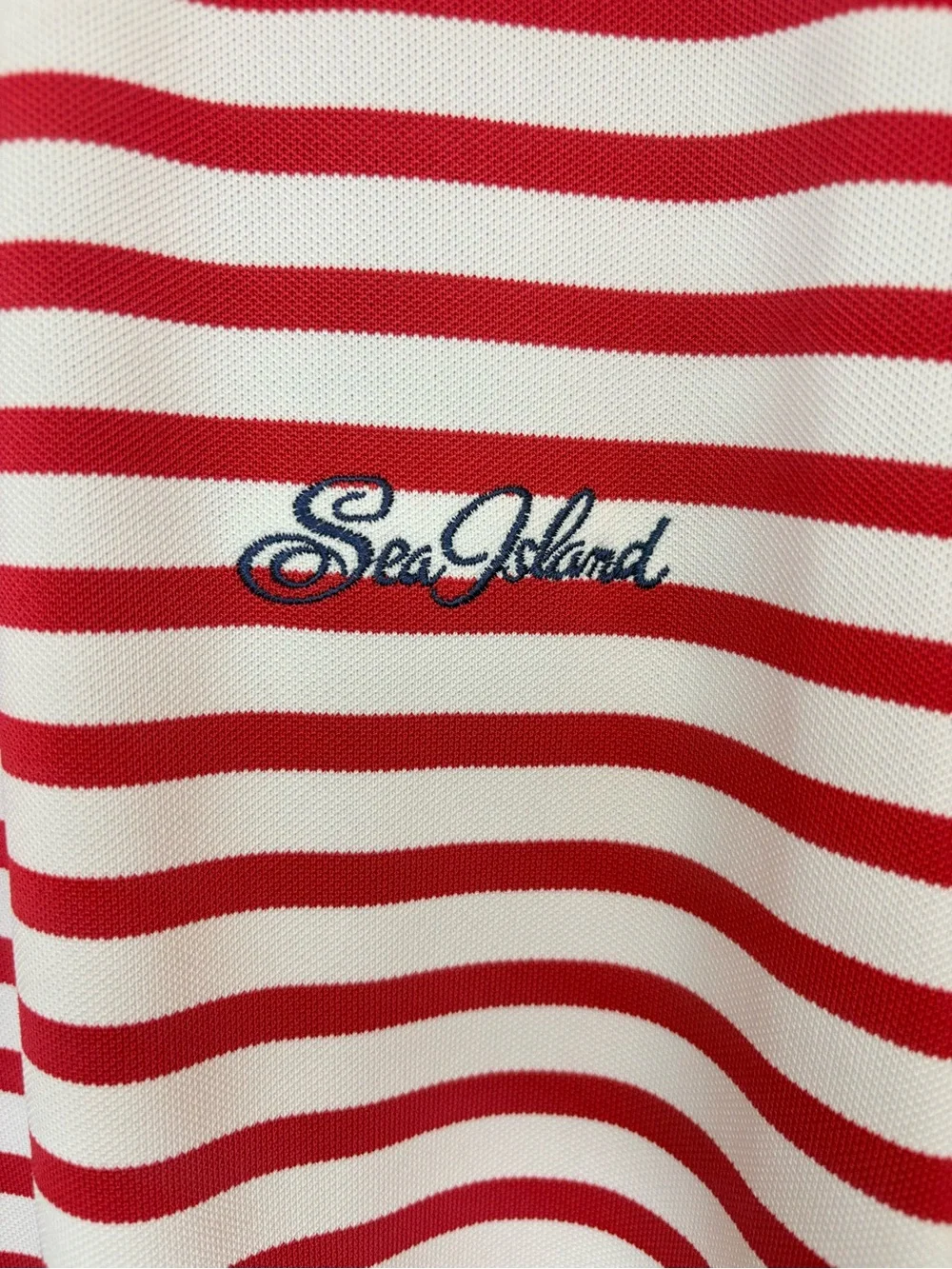 RLX Ralph Lauren Sea Island Red White Striped Golf Polo Shirt Mens XL